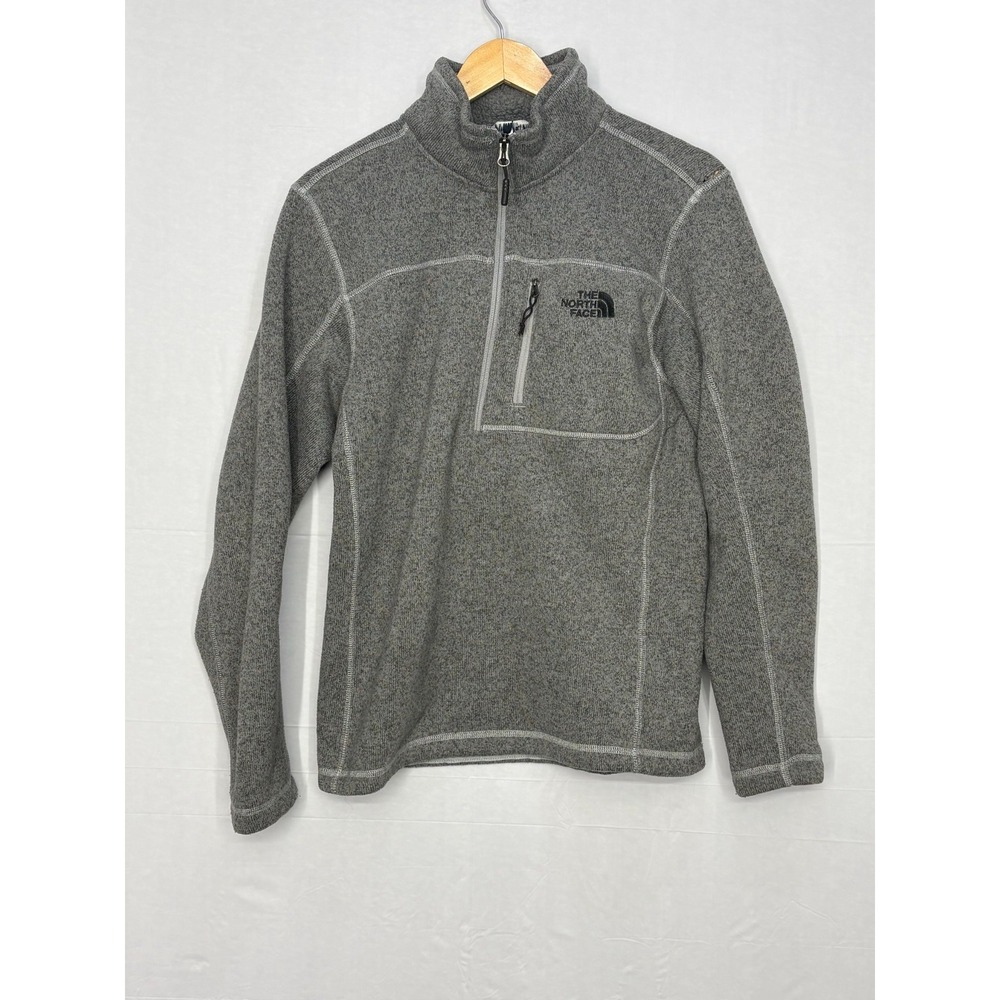 The North Face Gordon Lyons 1/4 Zip Fleece‎ Jacket Mens Heather Gray Outdoor S